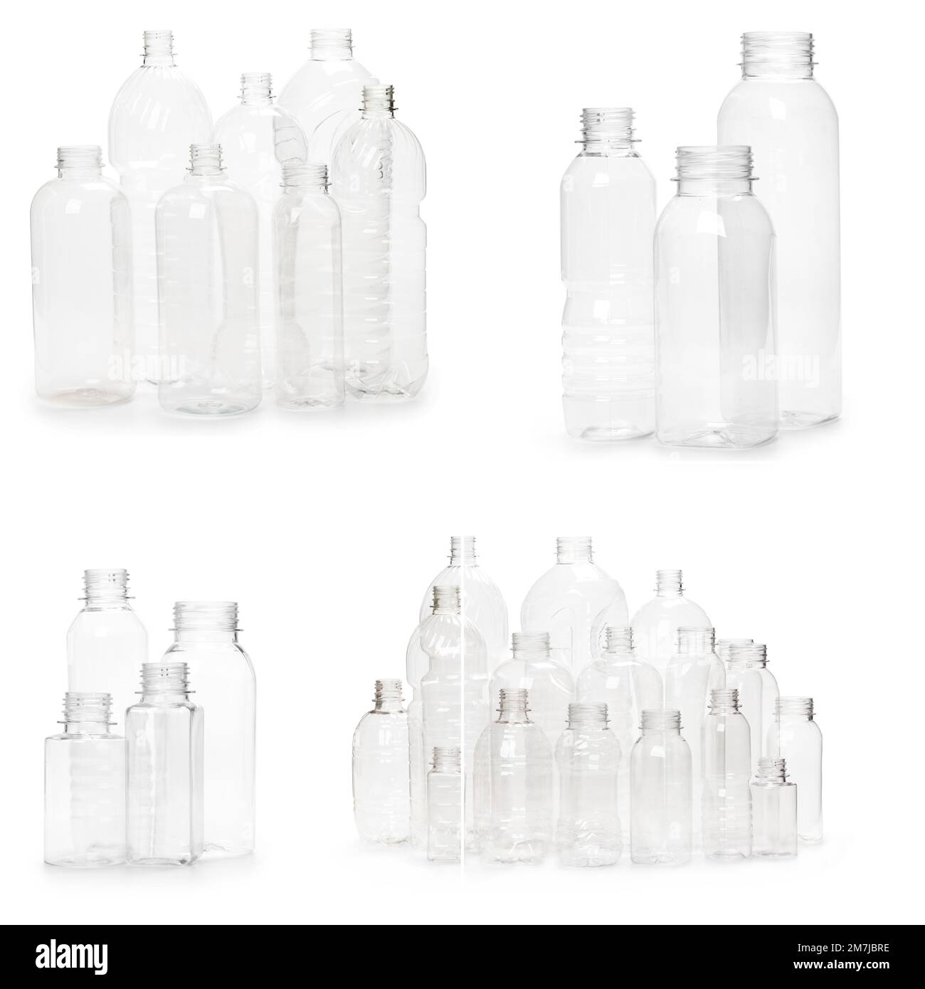 selection of quality photo collage of many different empty plastic ...