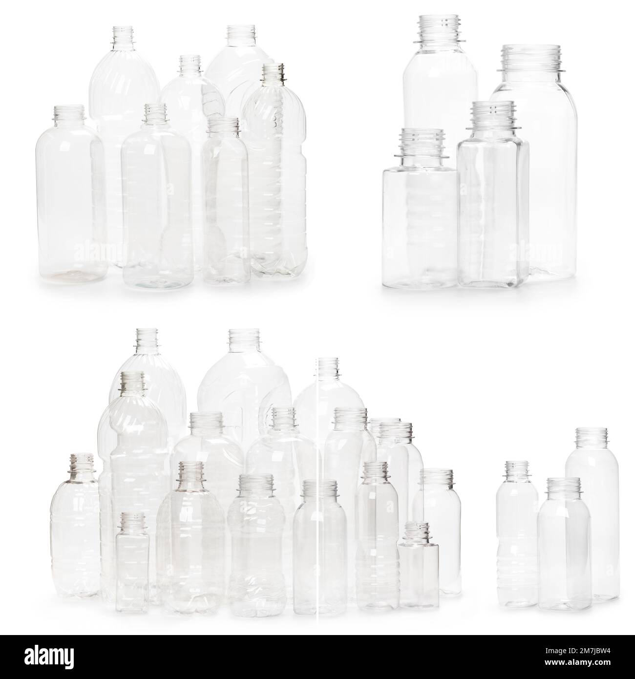 selection of quality photo collage of many different empty plastic ...