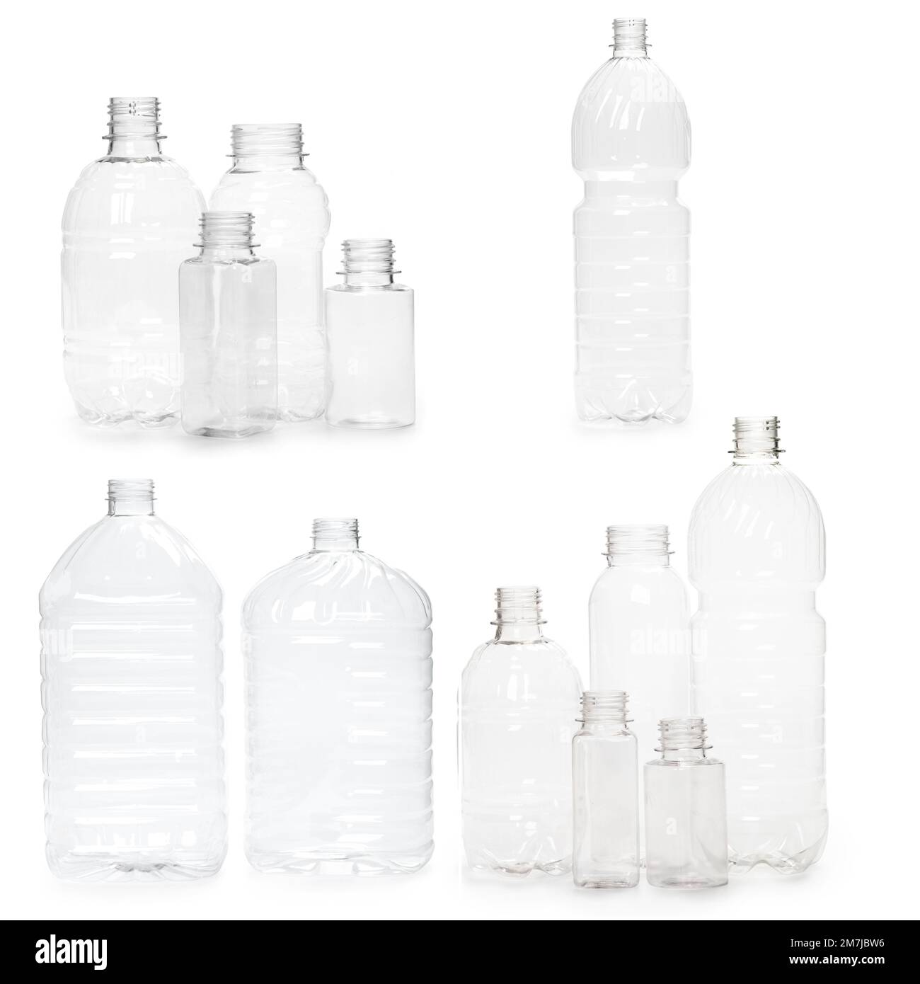 selection of quality photo collage of many different empty plastic ...
