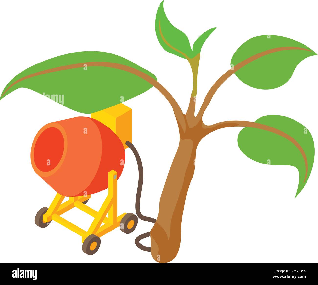 kneading-cement-stock-vector-images-alamy