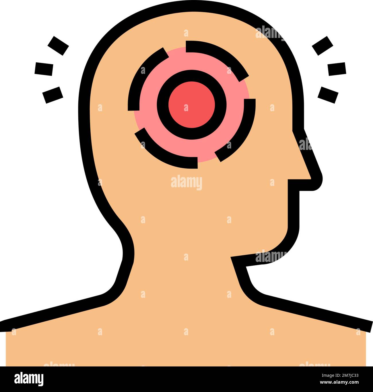 head pain body ache color icon vector illustration Stock Vector Image