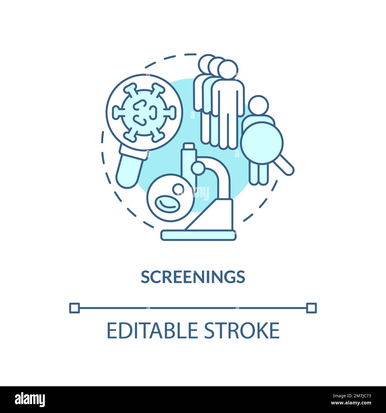 Screenings blue concept icon Stock Vector Image & Art - Alamy