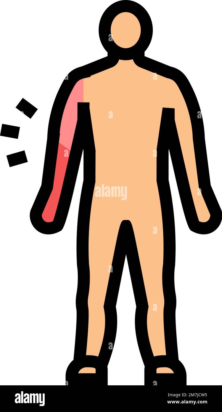 arm pain body ache color icon vector illustration Stock Vector Image