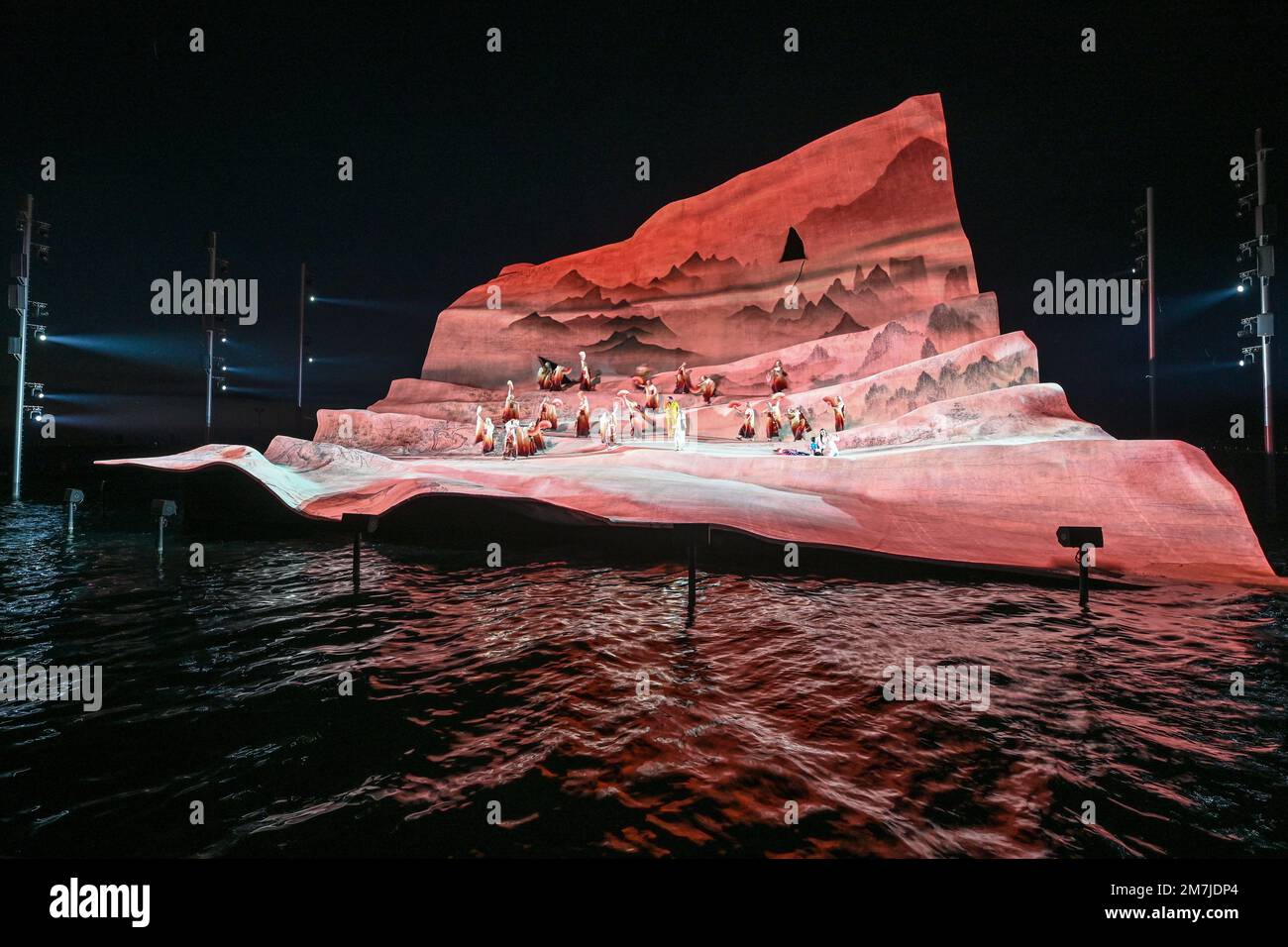Bregenz, Austria. 15th July, 2022. Actors act during the photo ...