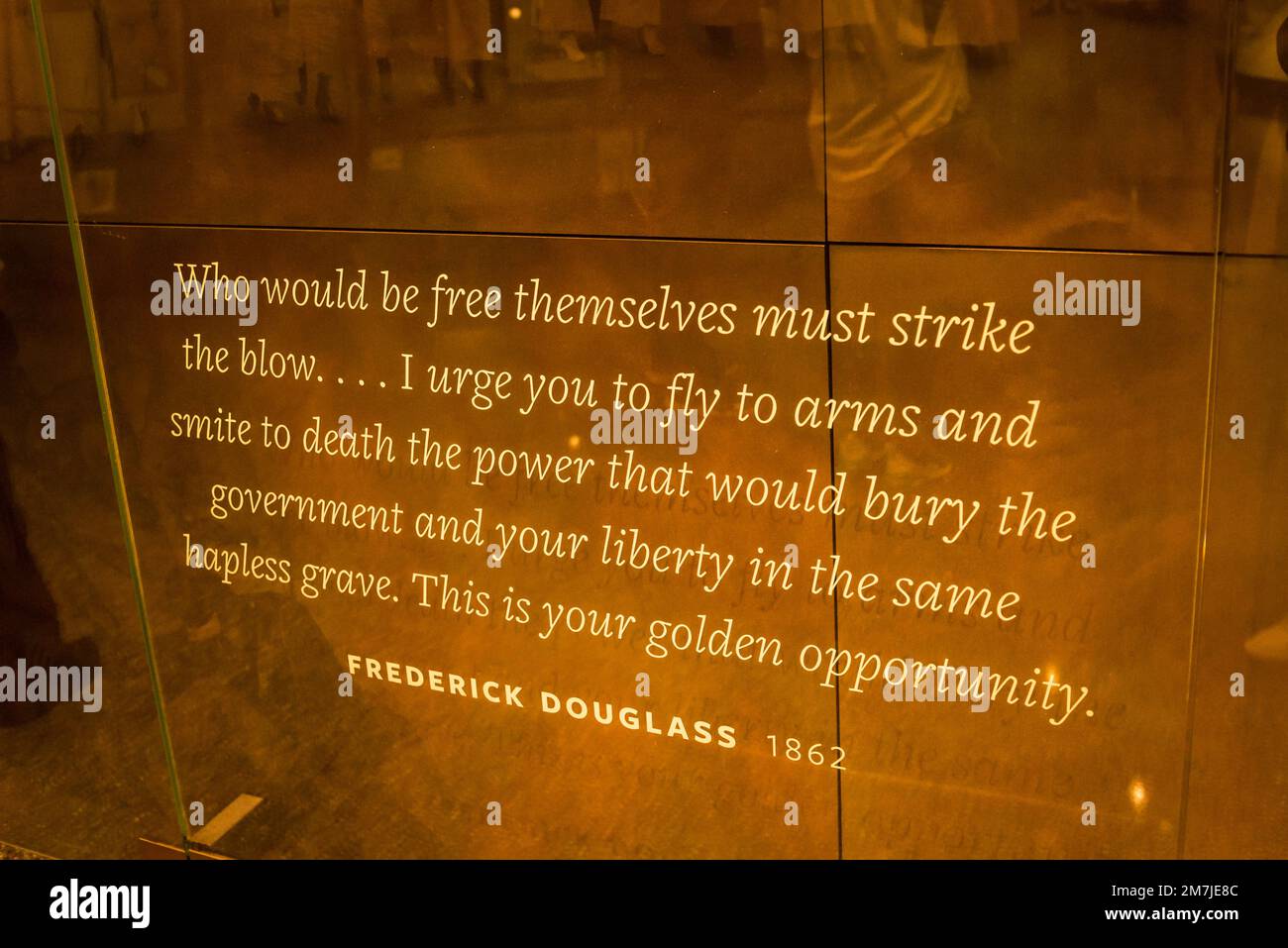 Frederick Douglass quote, National Museum of African American History and Culture,, Washington, D.C., USA Stock Photo