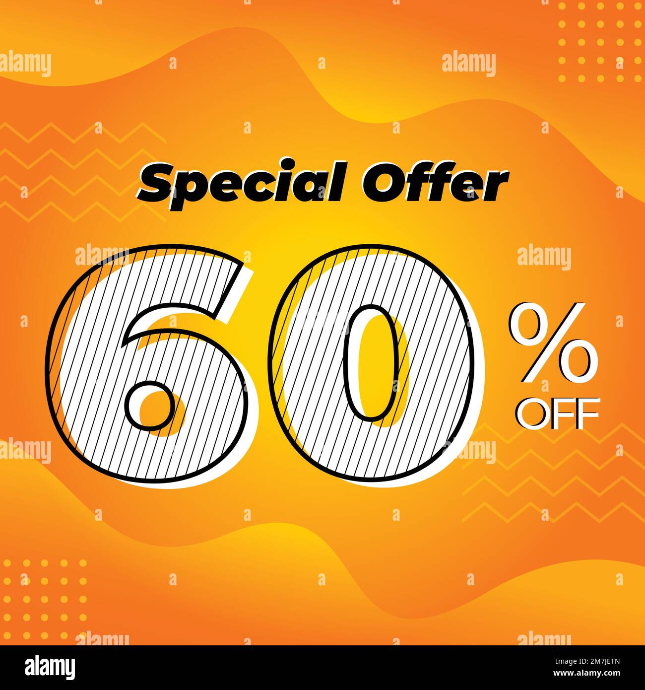60% off. Design Template for Special Offer Marketing. 60% Promotional ...