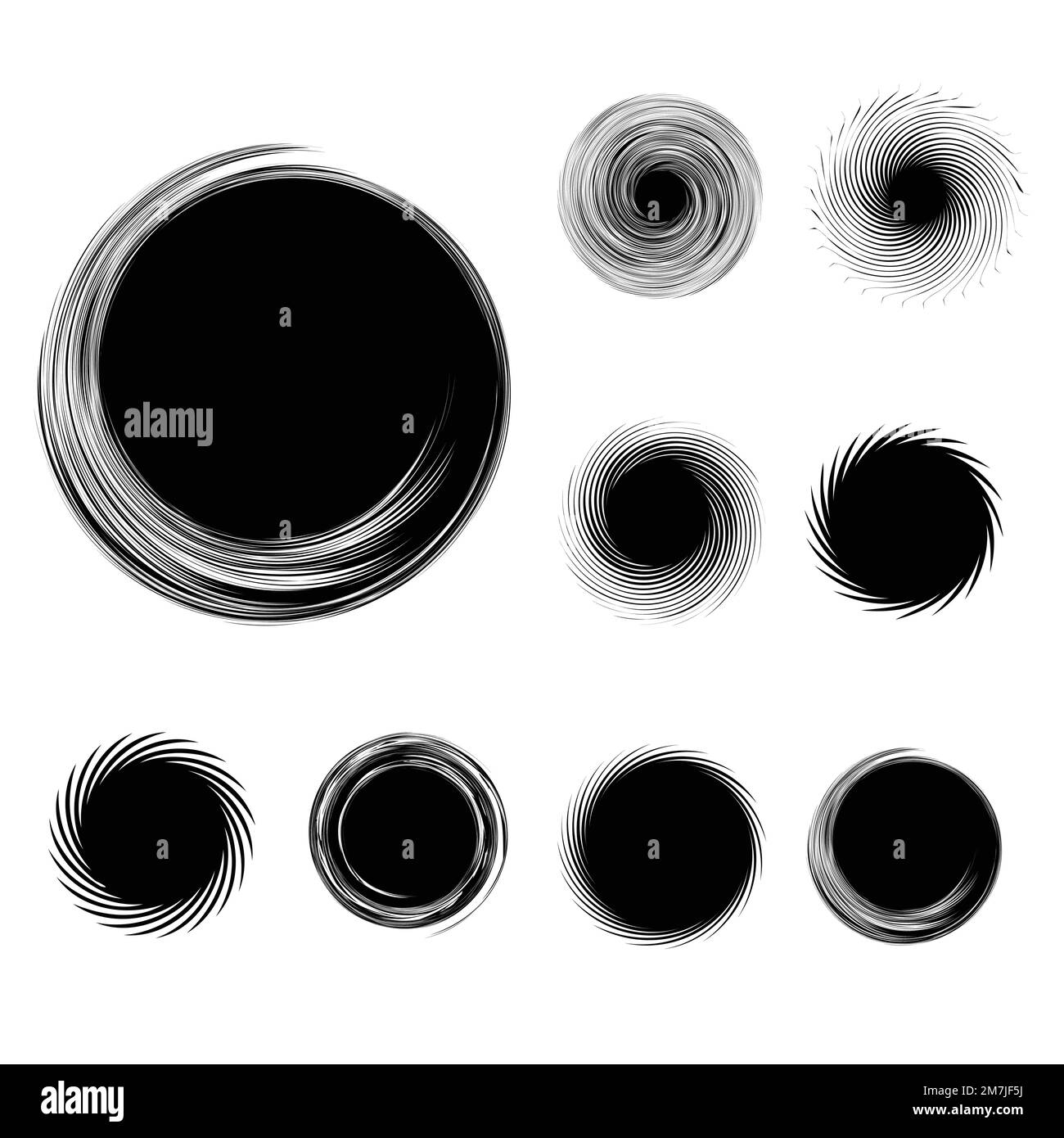 Random black circles. Irregular organic circles. Abstract black stain