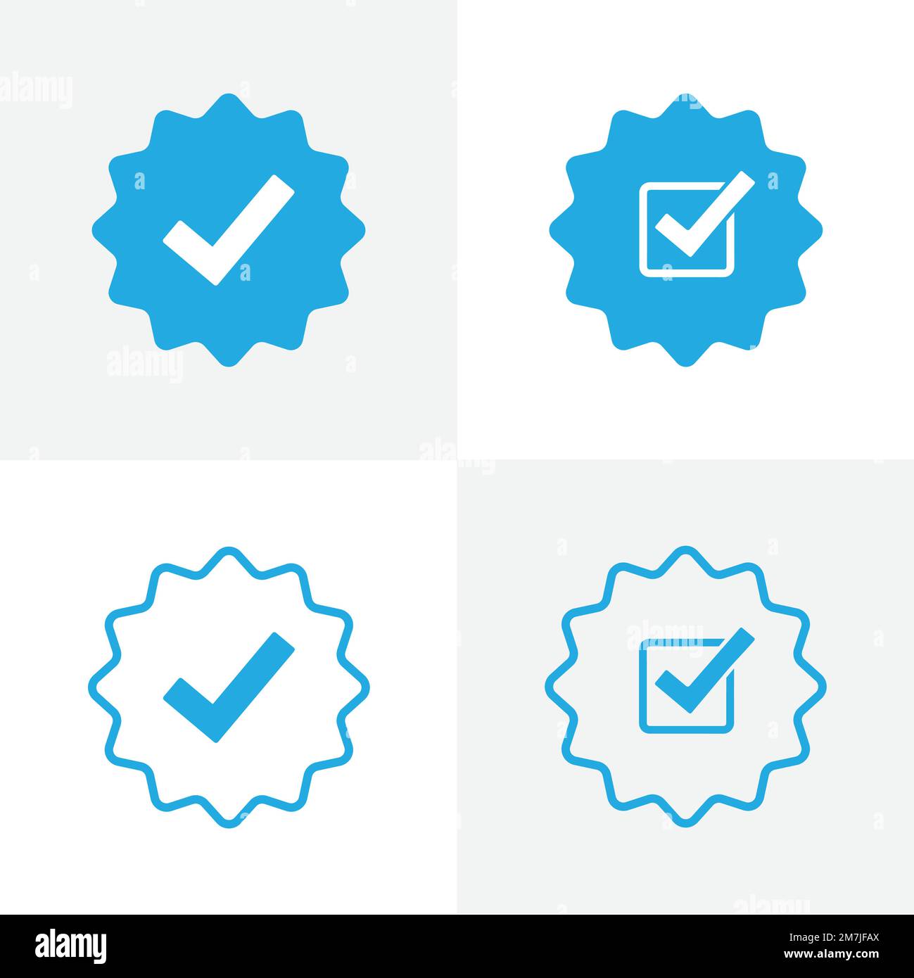 Premium Vector  Account verification icon social media icons verified  badge profile set blue check mark icon