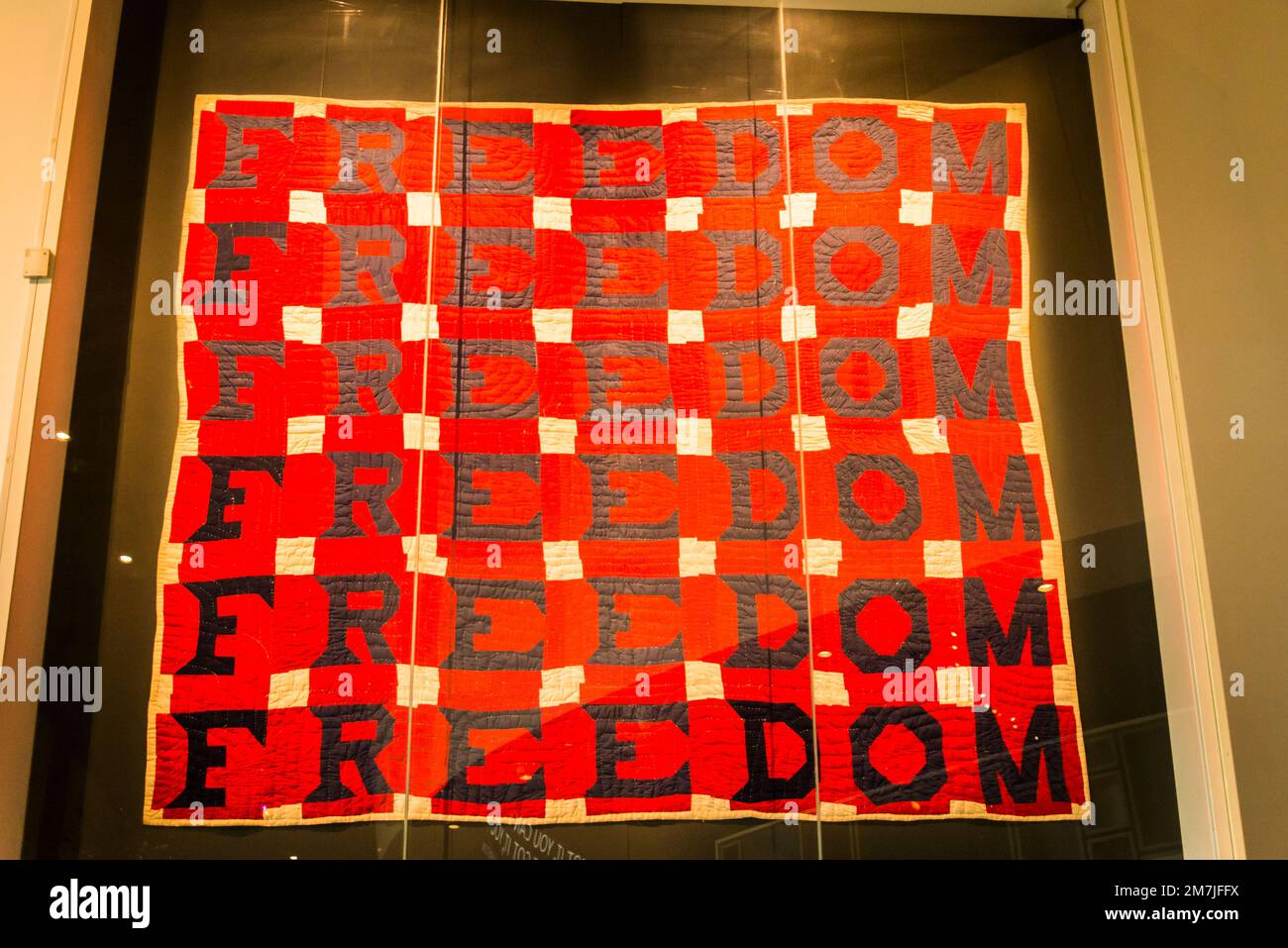 Freedom quilt, National Museum of African American History and Culture,, Washington, D.C., USA Stock Photo