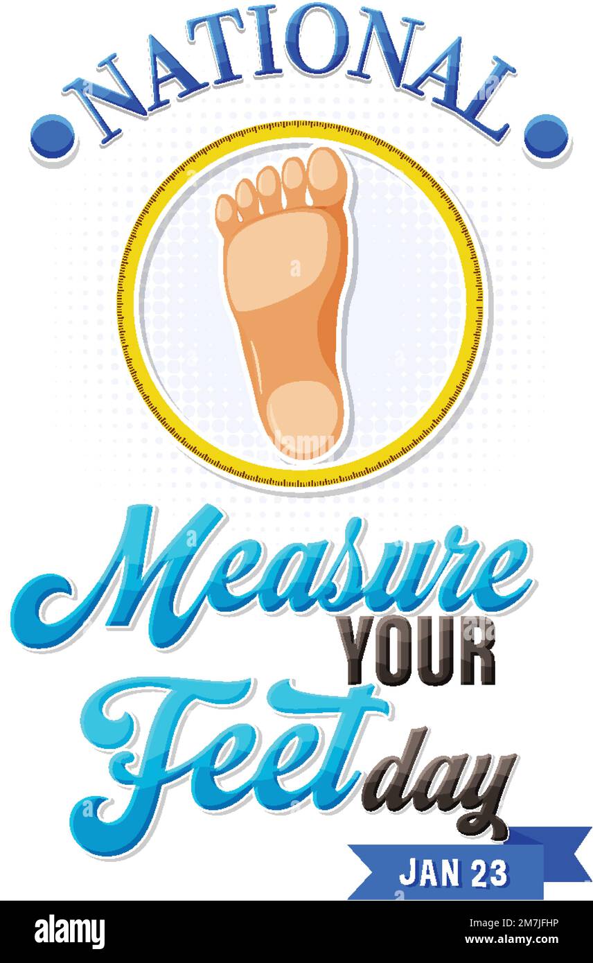 National Measure Your Feet Day Banner Design illustration Stock Vector