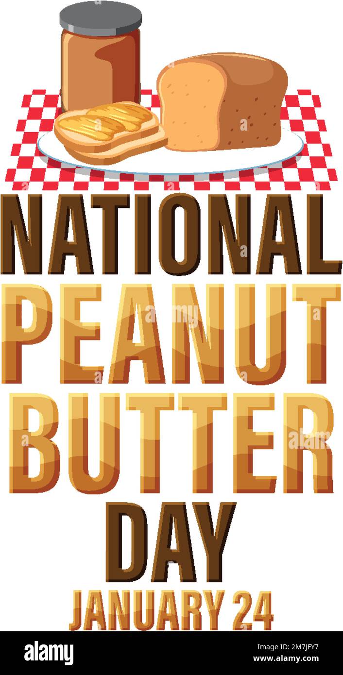 National Peanut Butter Day Banner Design illustration Stock Vector