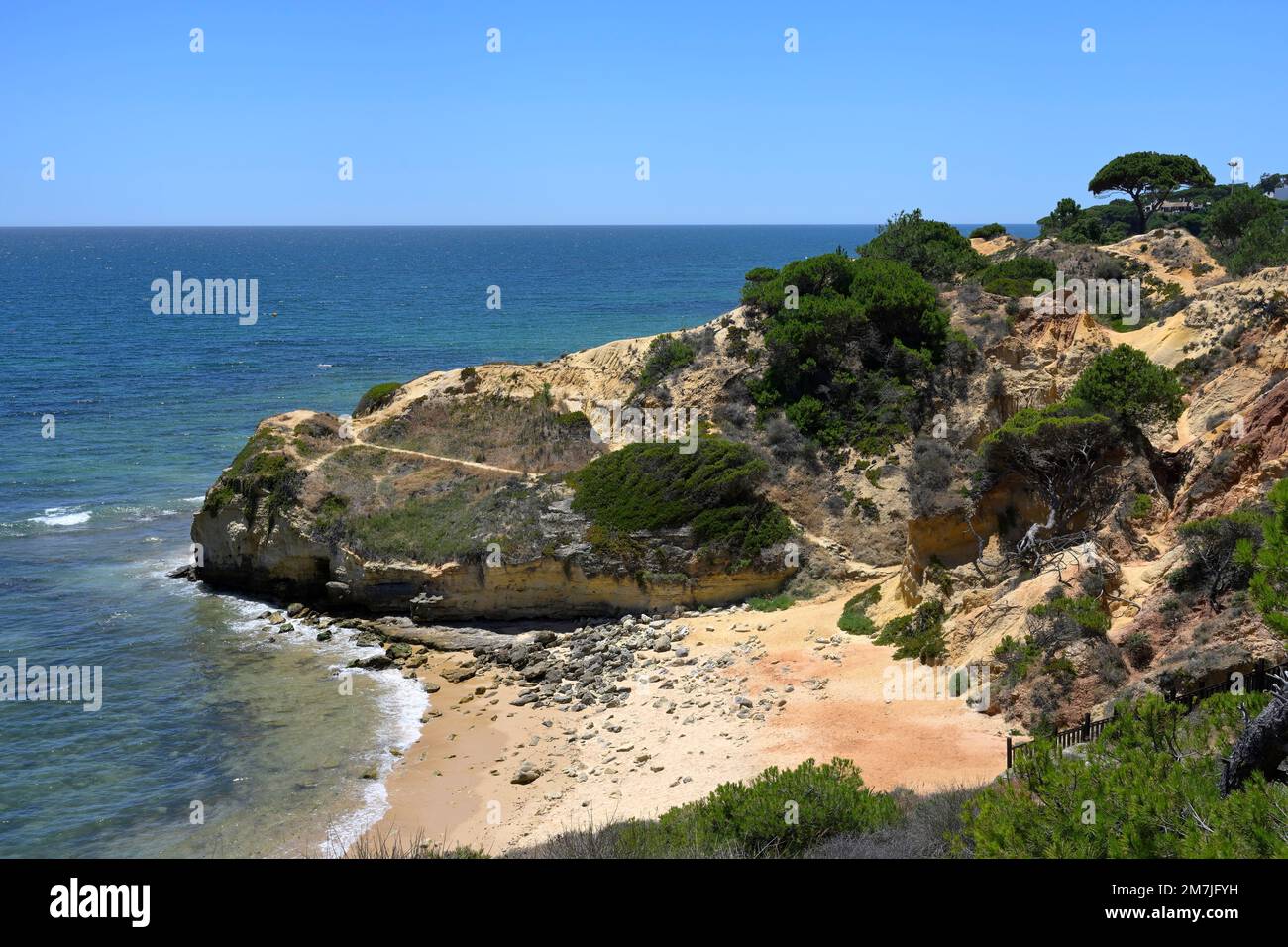 Rocky beach, Olhos de Agua, Algarve, Portugal Stock Photo