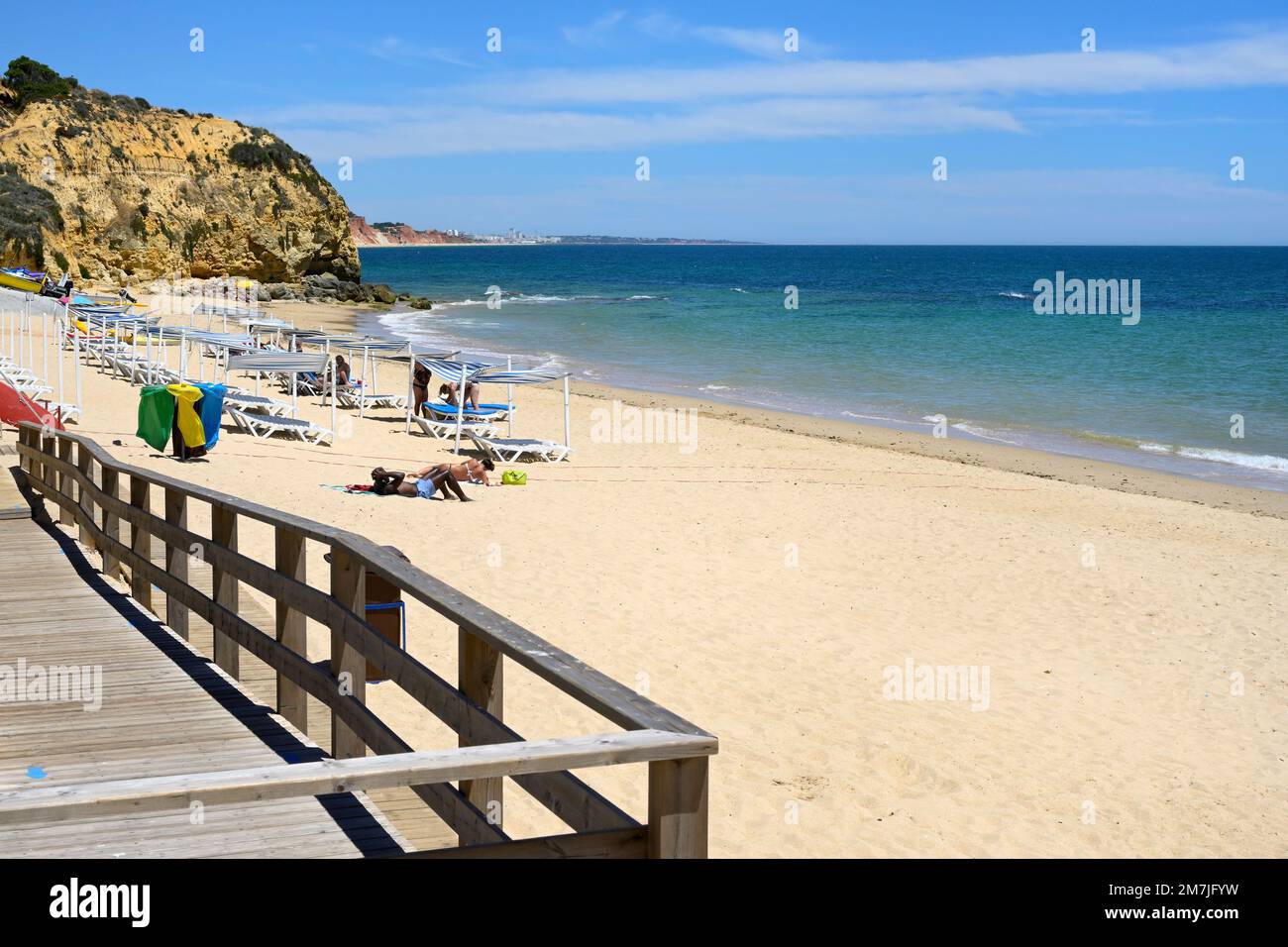 Olhos de Agua beach on the Atlantic Ocean, Olhao, Algarve, Portugal Stock Photo