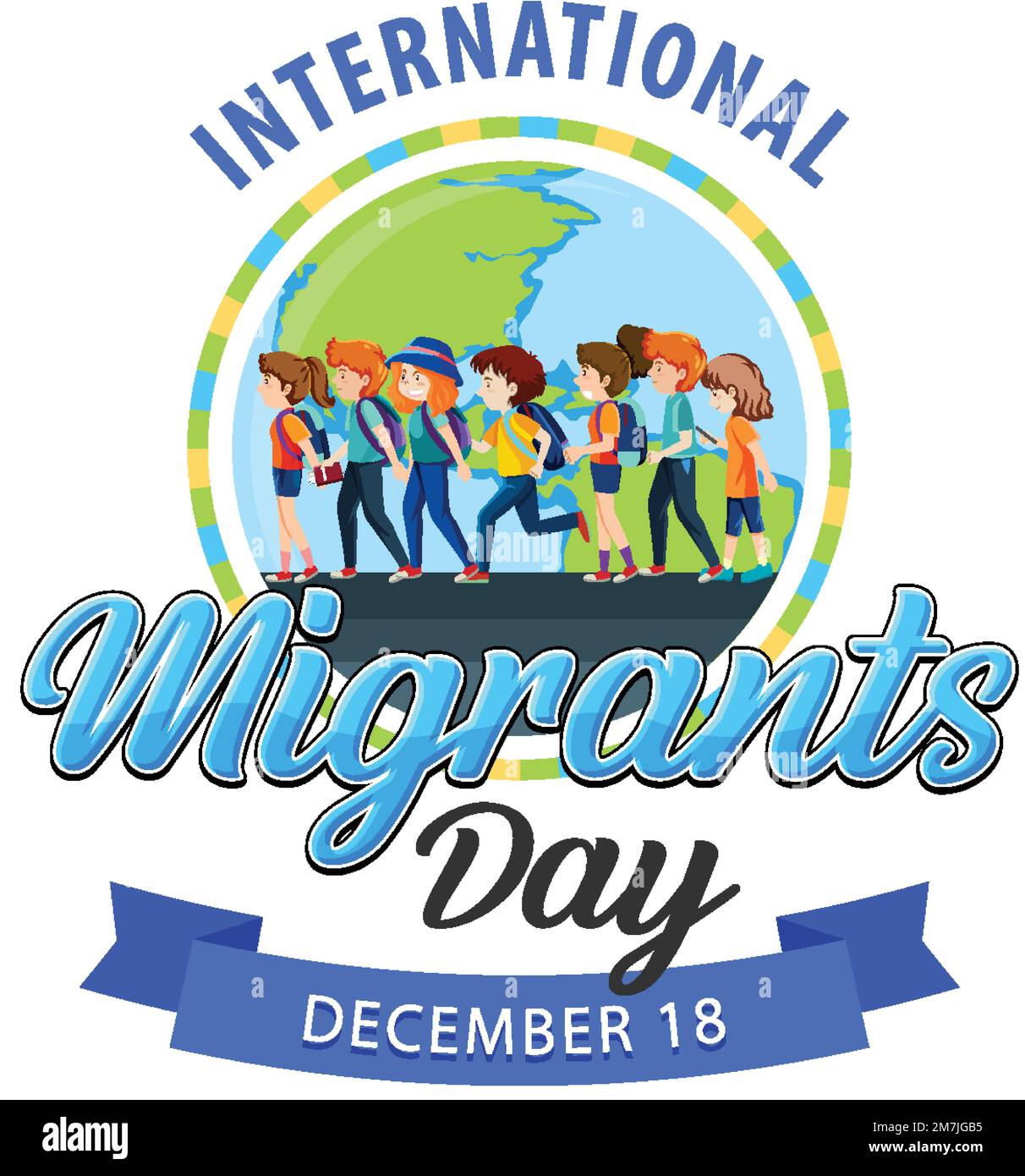 International Migrants Day Banner Design illustration Stock Vector