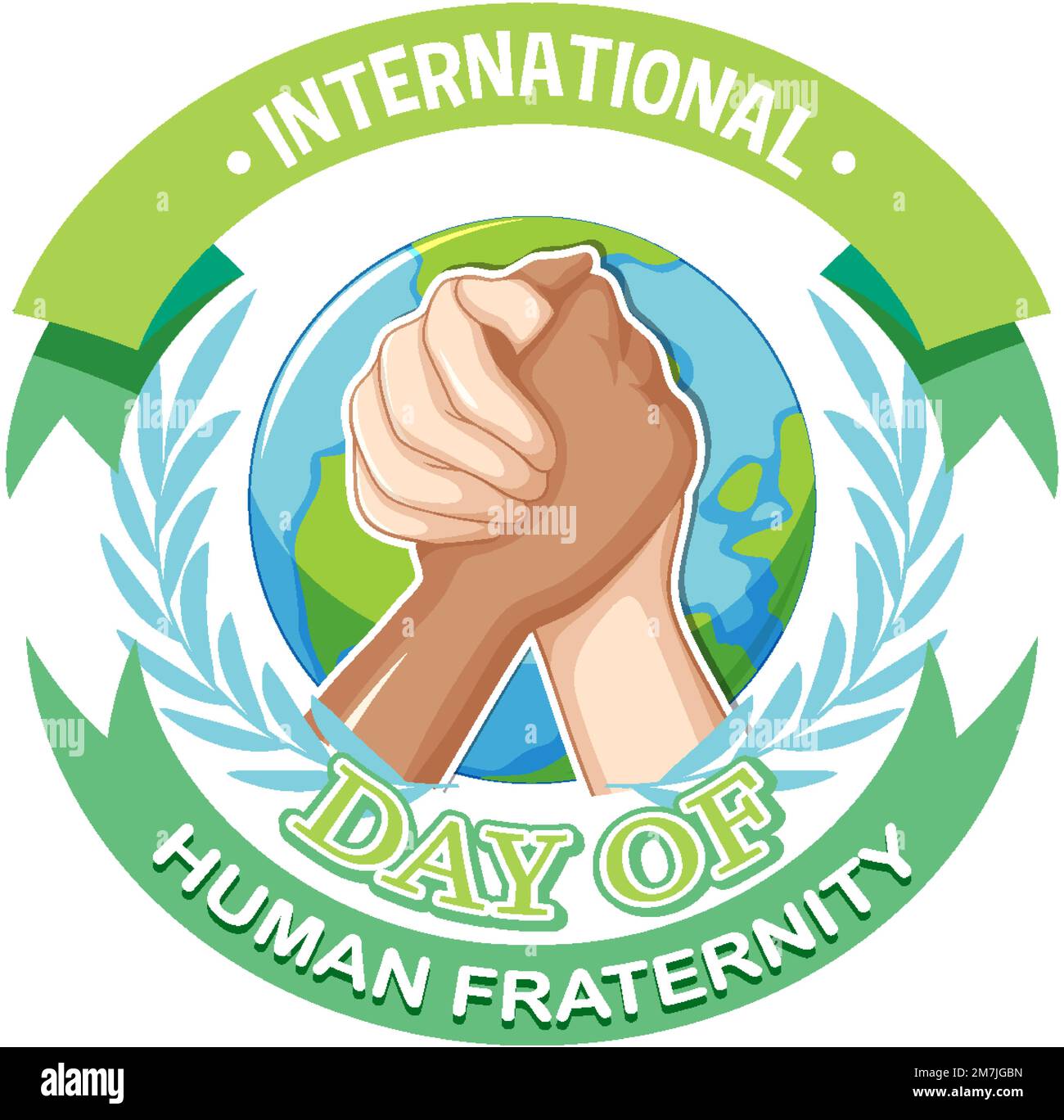 International day of human fraternity illustration Stock Vector Image