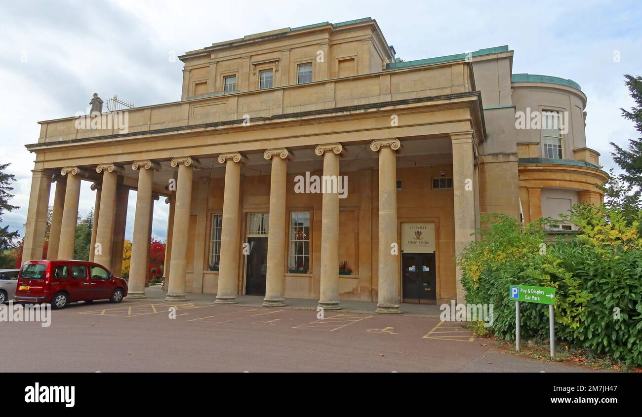 The Pittville Pump Room, spa building, managed by The Cheltenham Trust charity, East Approach Drive, Cheltenham, Gloucestershire, England,UK, GL52 3JE Stock Photo