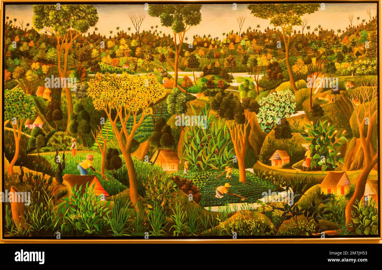 Joseph Jean-Gilles: Haitian Landscape, Art Museum of the Americas, the first art museum in the 