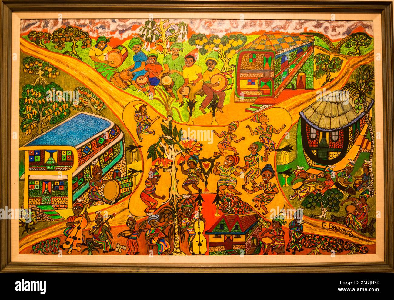 Everald Brown Victory Dance, 1976, Jamaican artist, Art Museum of the