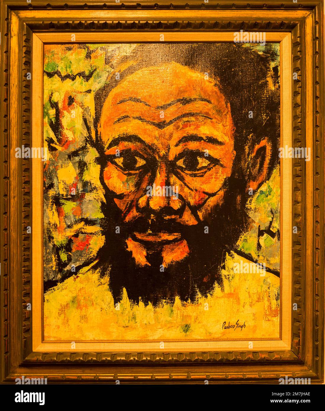 Karl Parboosingh Selfportrait, 1972, Jamaican artist, Art Museum of