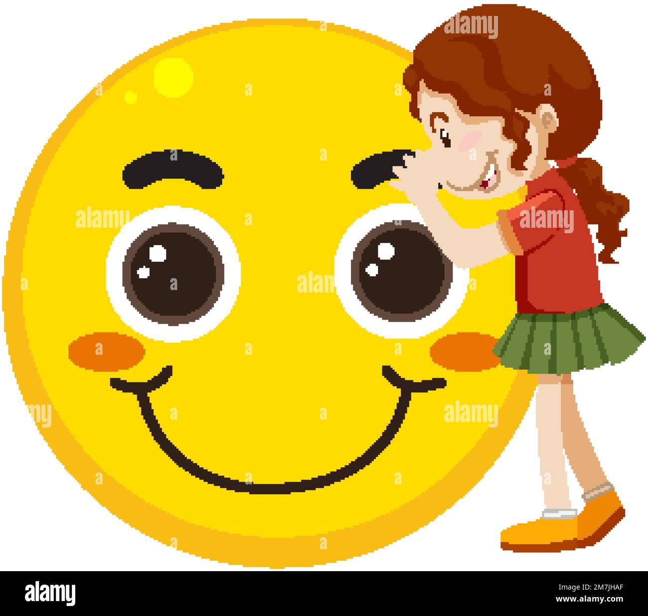 big smile emoticon girl