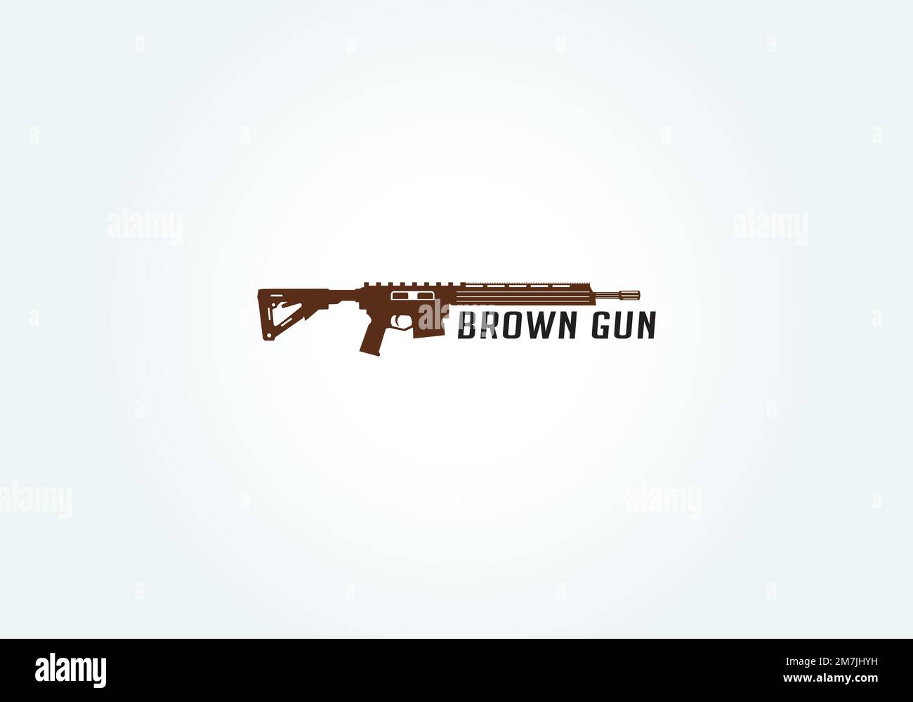 Gun Logo Template. Military and Weapon Logo Design vector illustration Stock Vector