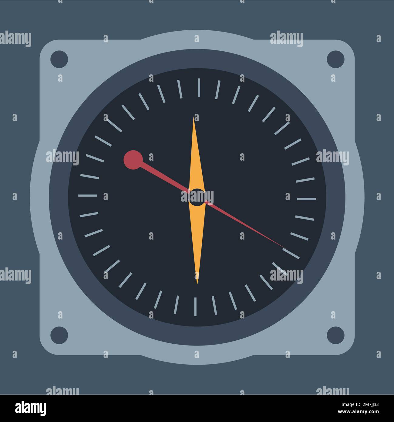 Panel showing direction, compass with arrow icon Stock Vector