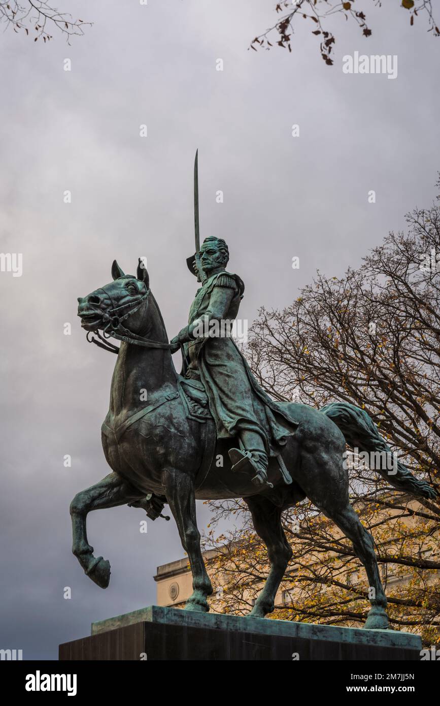 Simon Bolivar The Liberator statue, Washington, D.C., USA Stock Photo