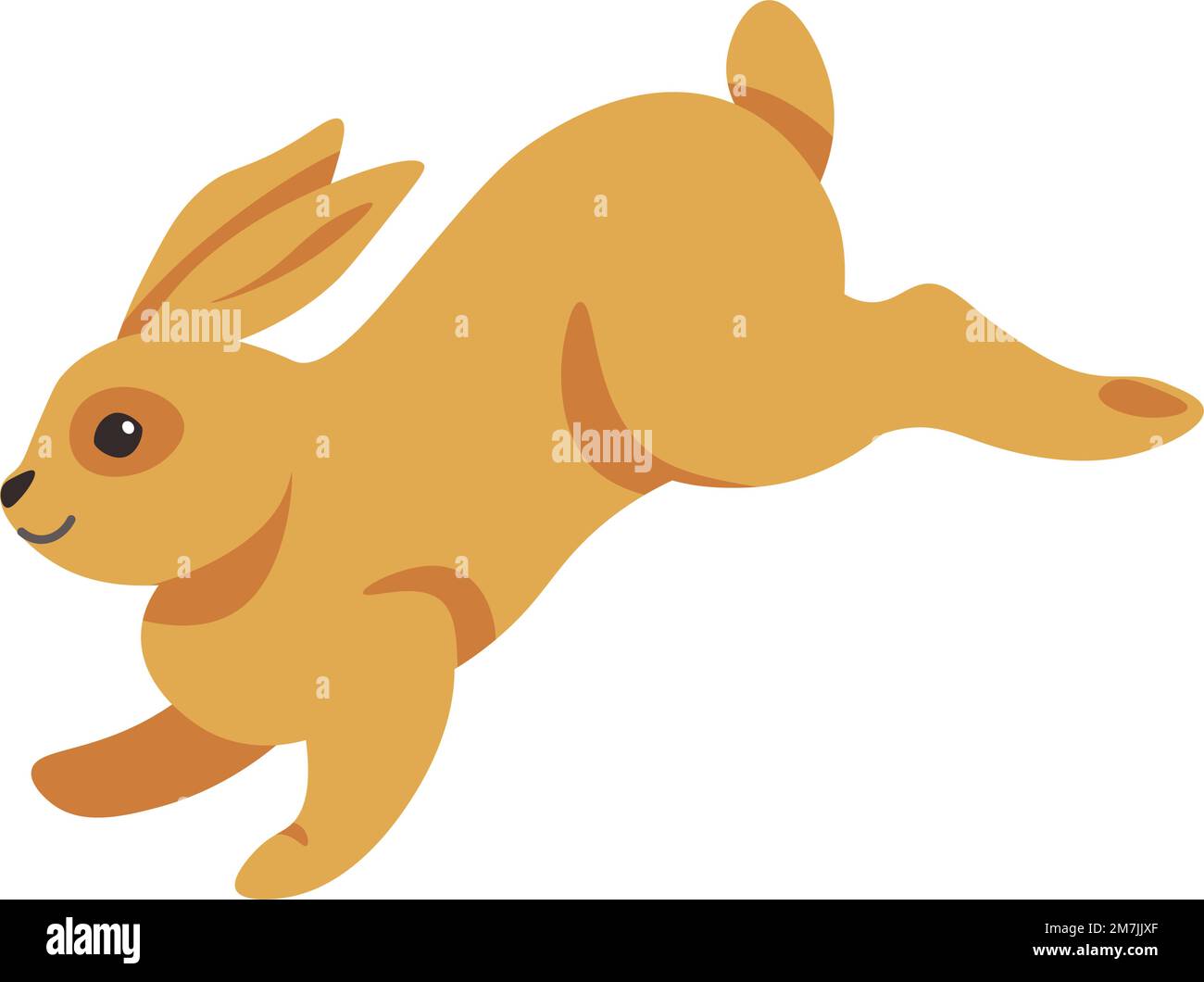 Leaping rabbit, running and jumping hare animal Stock Vector Image
