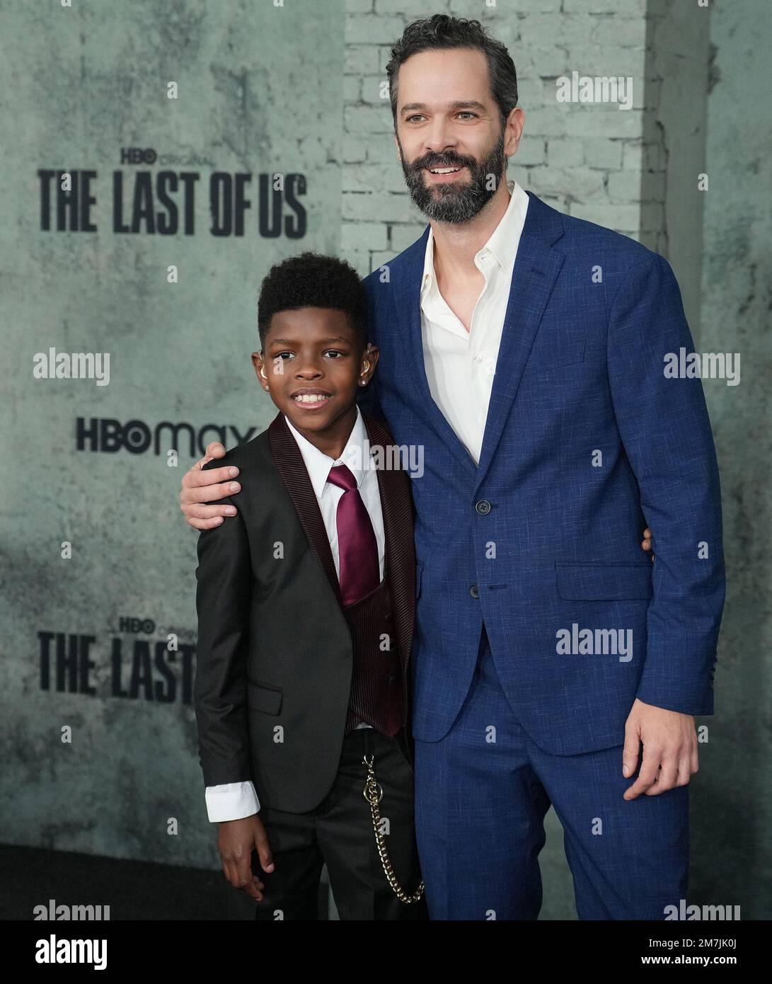 Los Angeles, USA. 09th Jan, 2023. (L-R) Keivonn Woodard and Asad Qizilbash at HBO's THE LAST OF US Premiere held at the Regency Village Theater in Westwood, CA on Monday, ?January 9, 2023. (Photo By Sthanlee B. Mirador/Sipa USA) Credit: Sipa USA/Alamy Live News Stock Photo