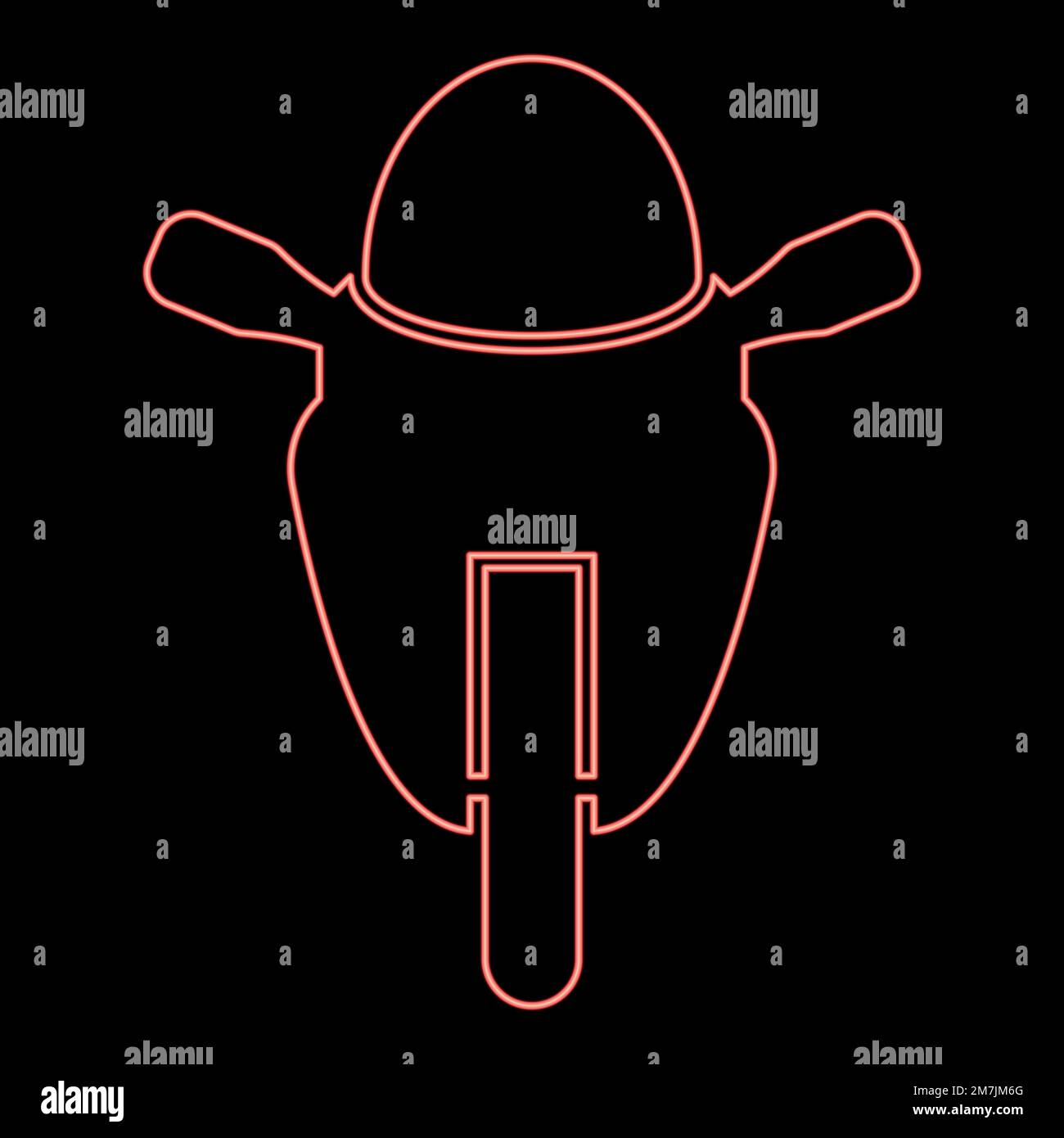 Neon motorcycle sport type Race class red color vector illustration ...