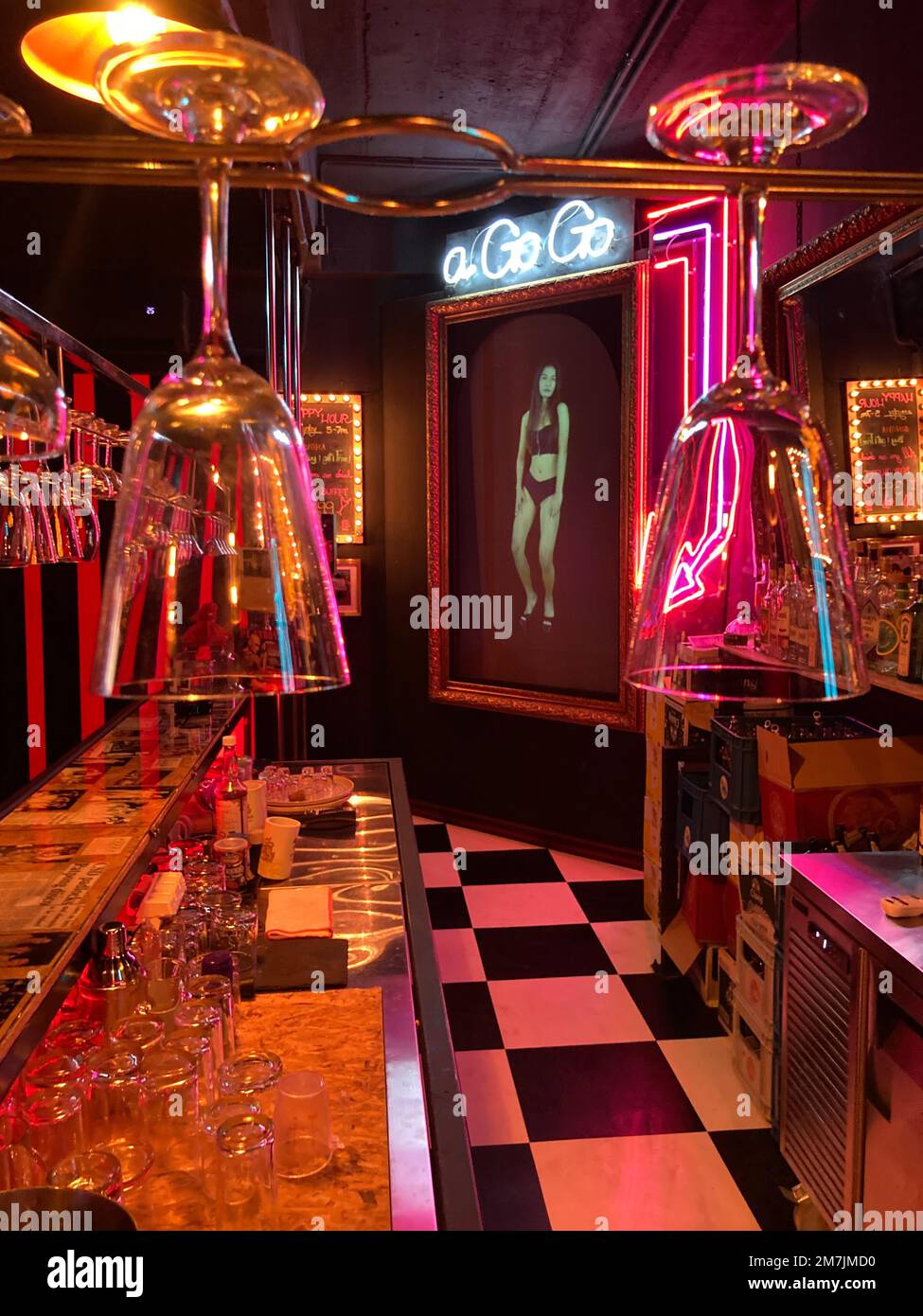 Bangkok, Thailand. 22nd Feb, 2022. A replica of the famous Grand Prix Bar in the Patpong Museum