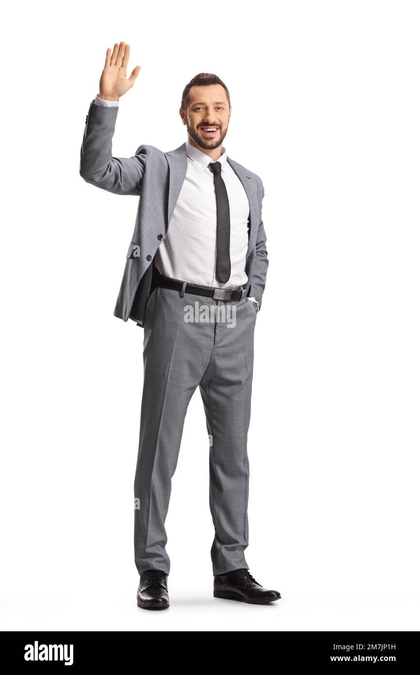 man in suit white background