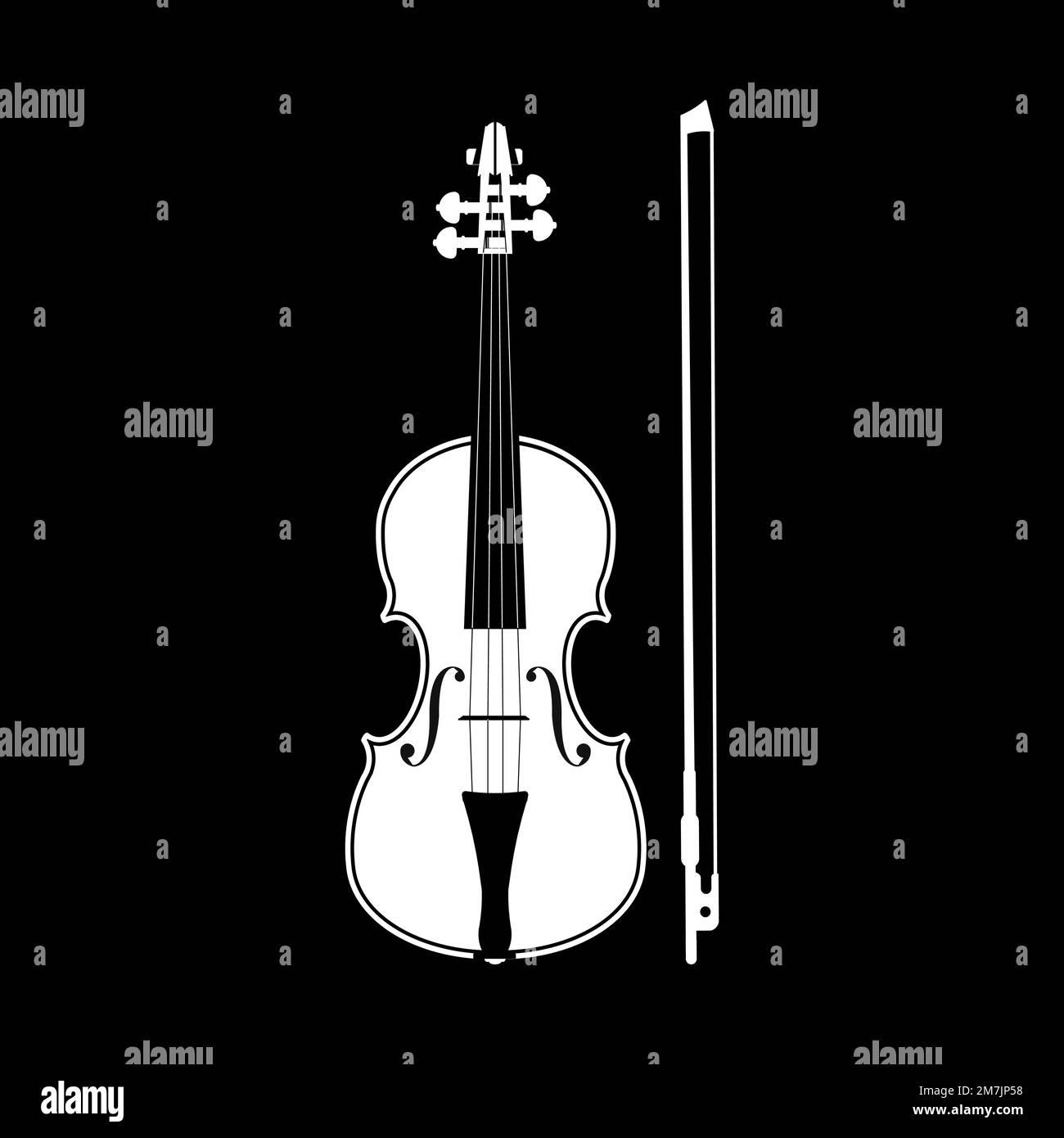 Violin isolated on white background. Vector illustration. Eps 10 Stock  Vector Image & Art - Alamy