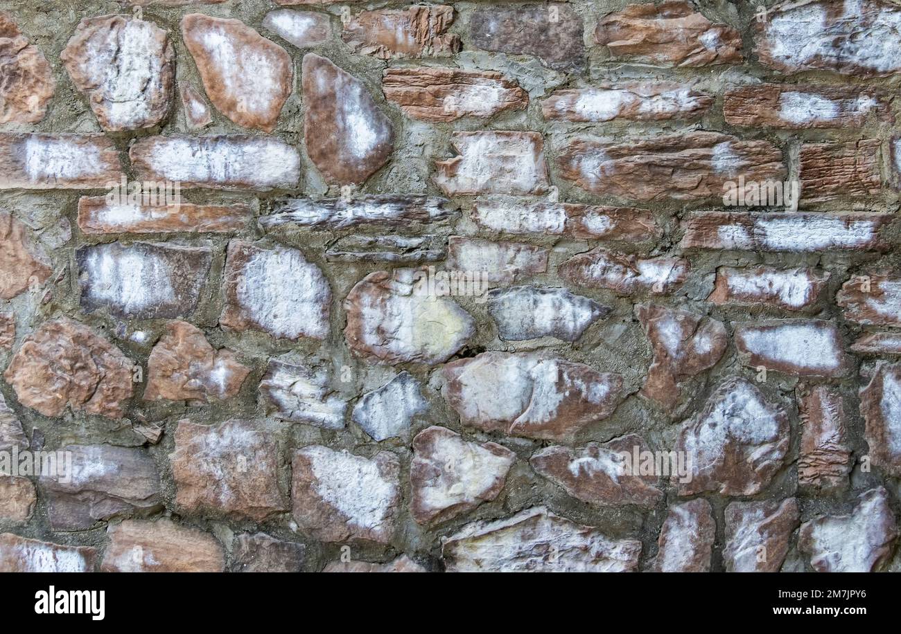 Stone wall texture background of grey brick stones Stock Photo - Alamy