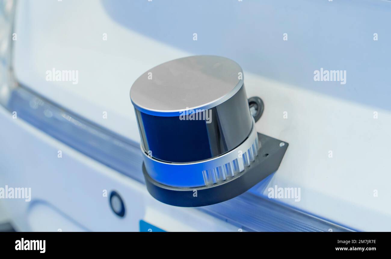 high definition Lidar for self driving car sensor seen Stock Photo Alamy