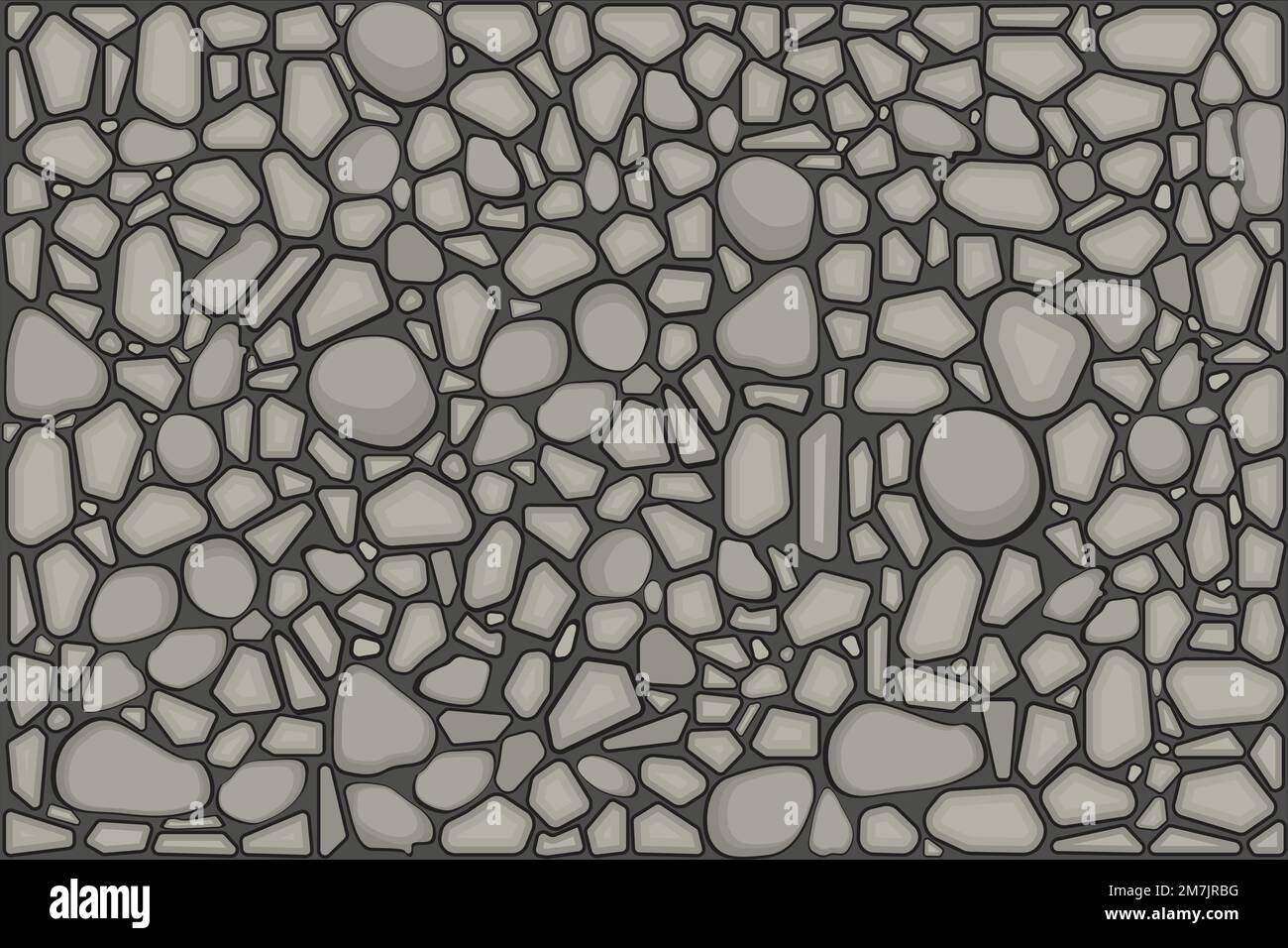 Abstract mosaic stonewall - illustration, Gray Stone Vector Background ...