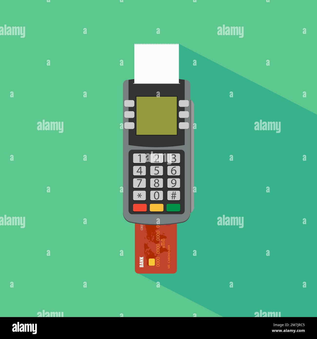 pos terminal isolated on background. Vector illustration. Eps 10 Stock ...