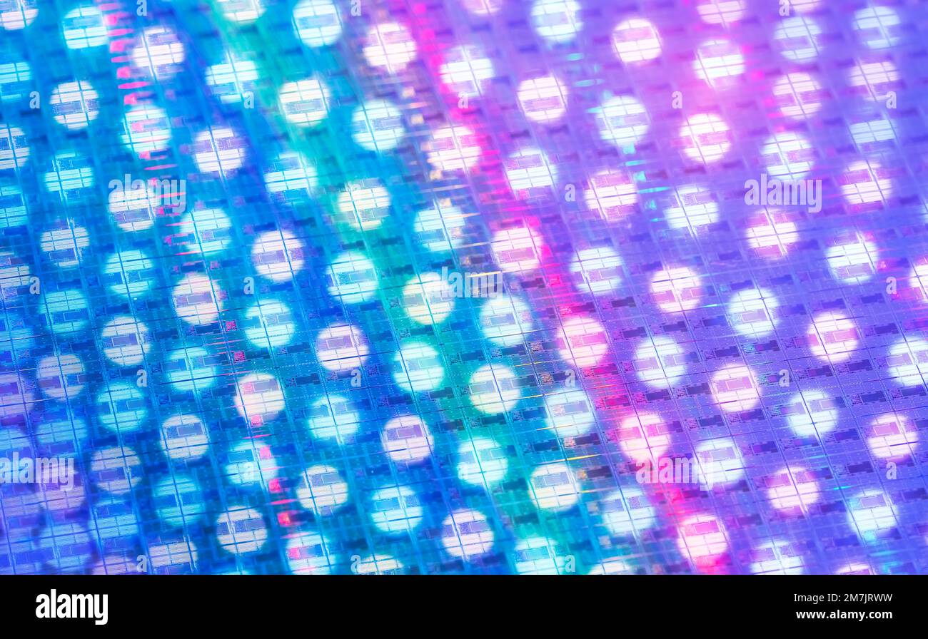 Silicon Wafers and Microcircuits,slice of semiconductor material, used