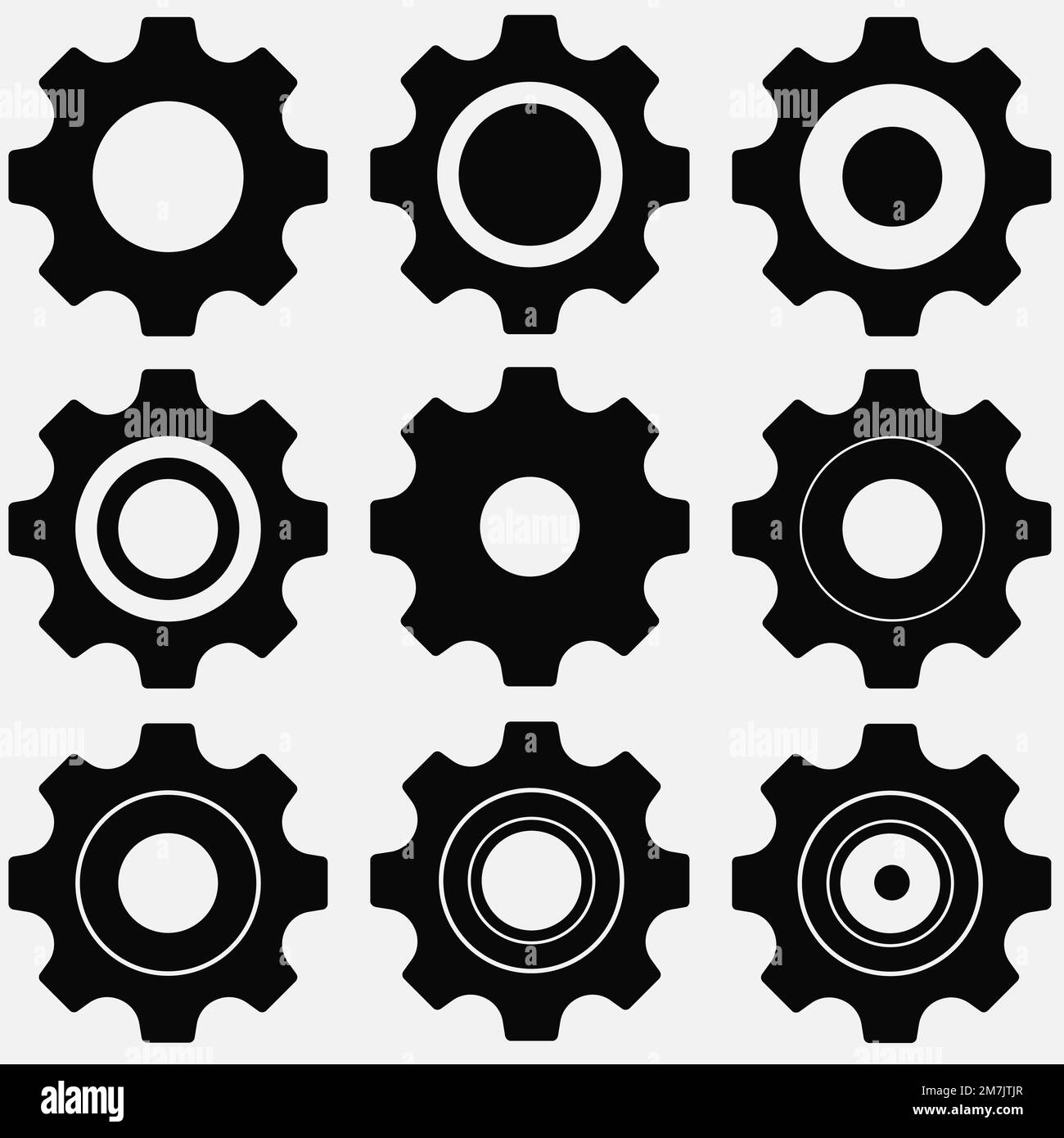 gears icon set isolated on background. Vector illustration. Eps 10. Stock Vector