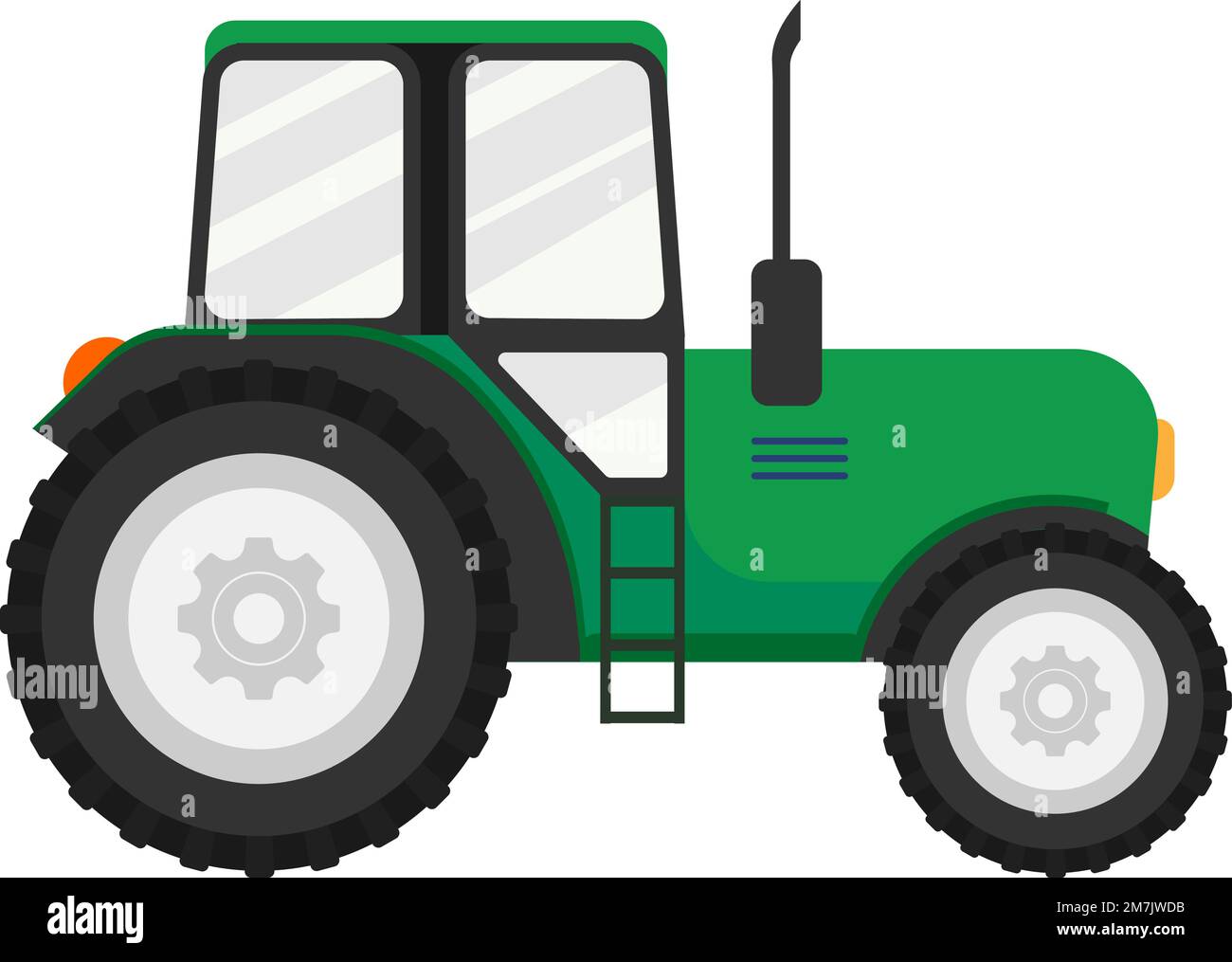 Old tractor on farm Stock Vector Images - Alamy