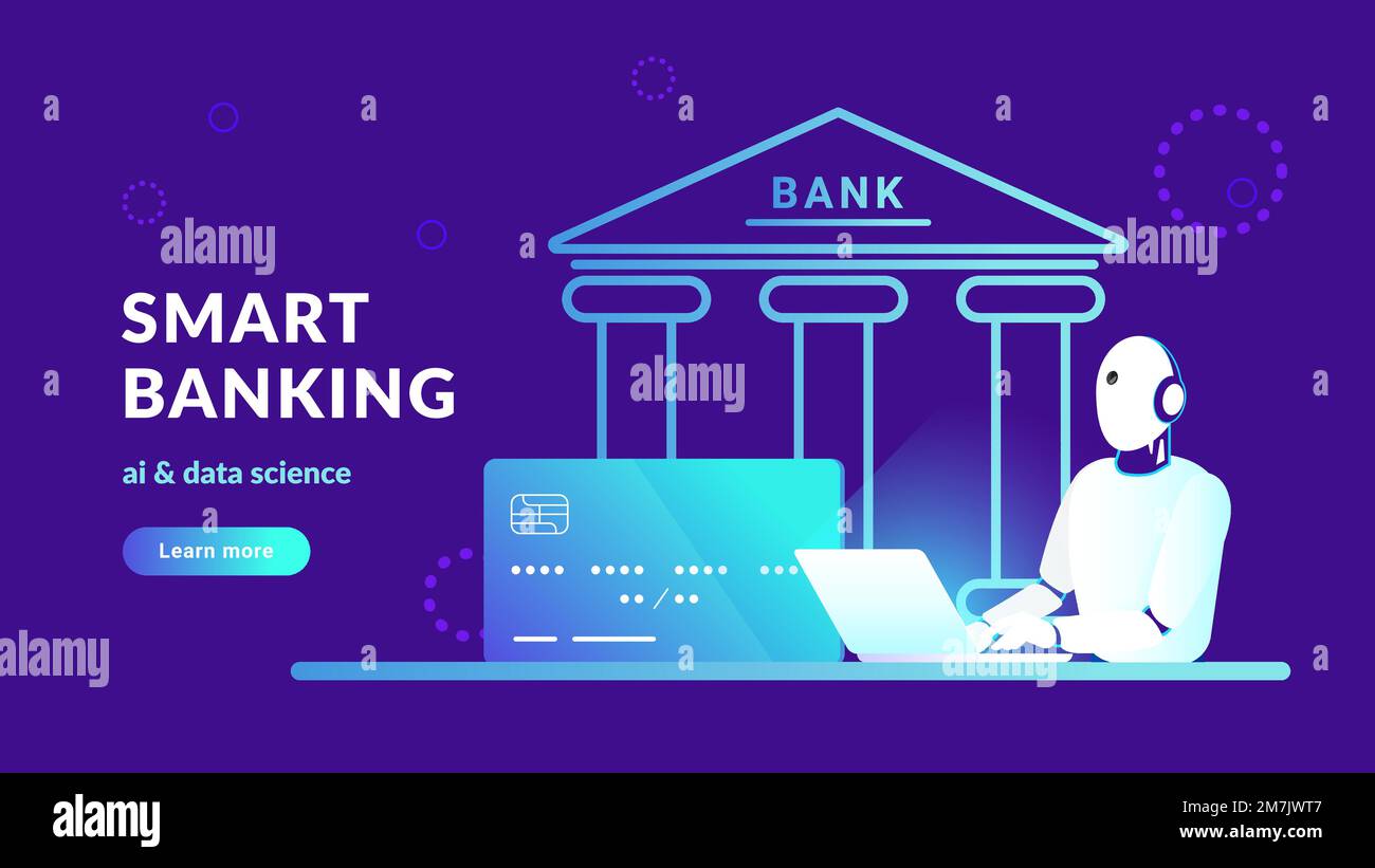 Smart Banking With Artificial Intelligence Stock Vector Image Art Alamy