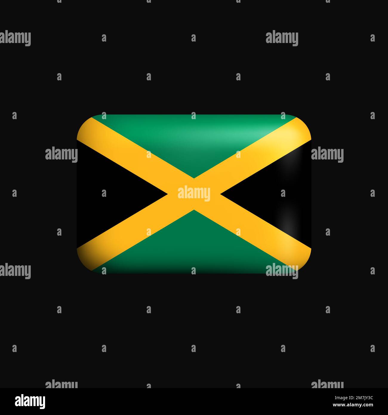 Jamaica Flag 3D Icon. National Flag of Jamaica. Vector illustration Stock Vector Image & Art Alamy