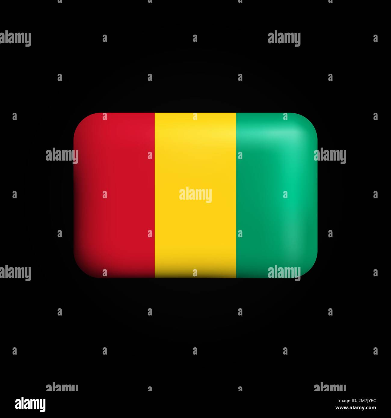 Guinea Flag 3D Icon. National Flag of Guinea. Vector illustration Stock ...