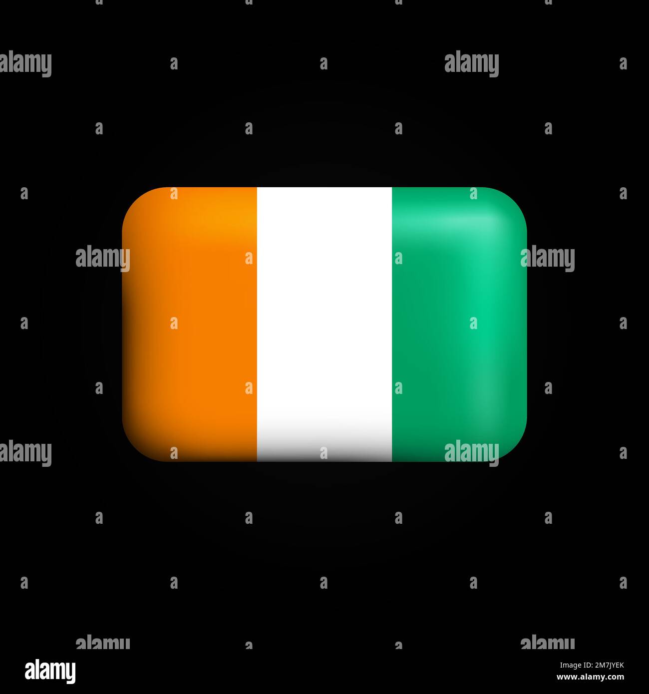 Ivory Coast Flag 3d Icon National Flag Of Ivory Coast Vector Illustration Stock Vector Image