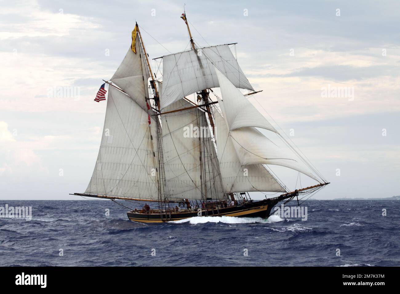 American topsail schooner Pride of Baltimore, Bermuda race start, 2009