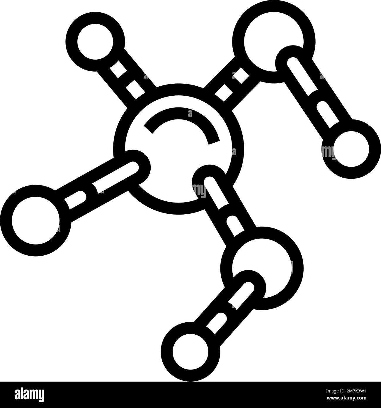 molecule chemistry line icon vector illustration Stock Vector Image ...