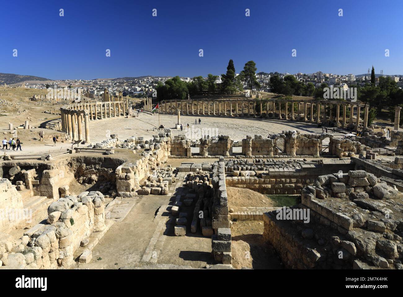 View over the Naos of Zeus (Sanctuary of Zeus Olympios) and the Oval ...