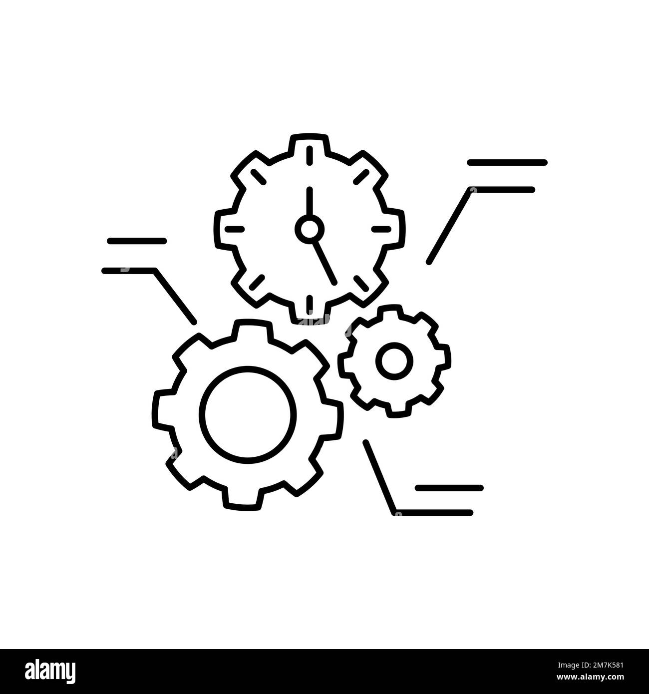 Clock Management Icon Time Settings Icon Stock Vector Image Art Alamy