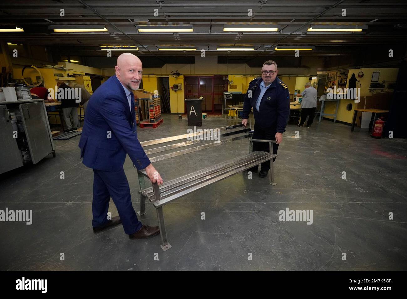Chief officer Brian Cahill (right) and assistant Governor David ...