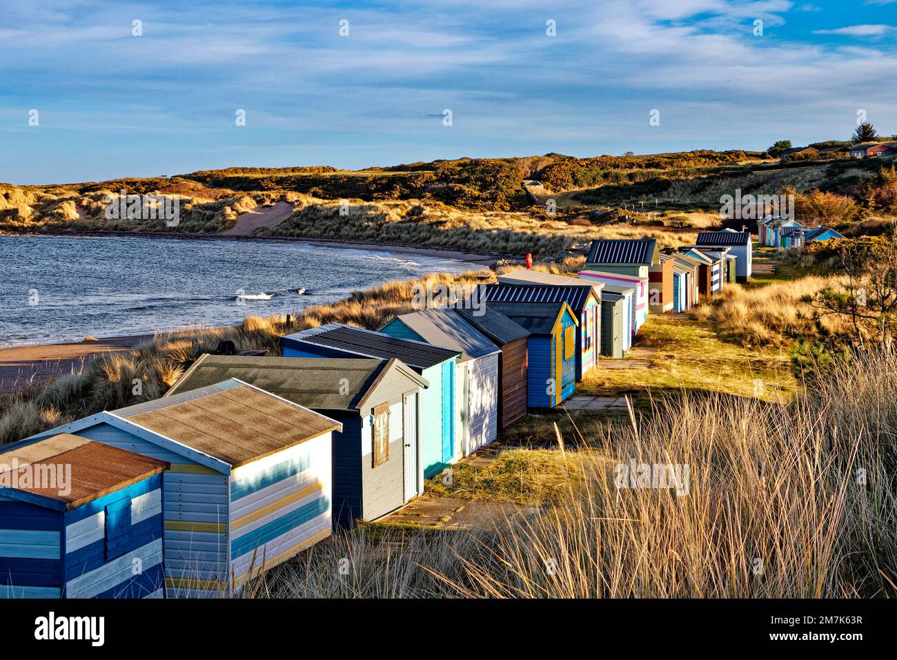 Hopeman village Moray Coast Scotland variety in size and colour a long